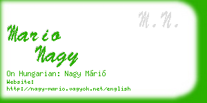 mario nagy business card