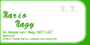 mario nagy business card